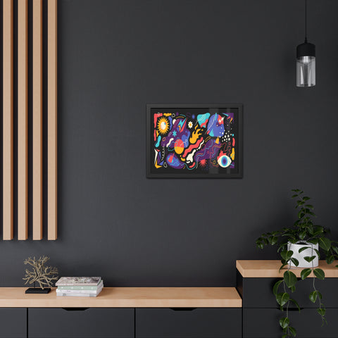 Find the Flame - Colorful Abstract Framed Posters - Vibrant Wall Art for Home Decor