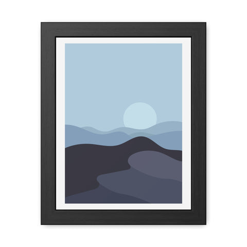 Desert Sun 4 - Serene Landscape Framed Poster – Aesthetic Wall Art for Modern Homes