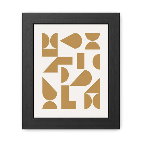 Crown 4 - Modern Geometric Framed Poster - Minimalist Art for Home Decor