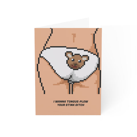 I wanna tongue-plow your stink ditch - Greeting Card