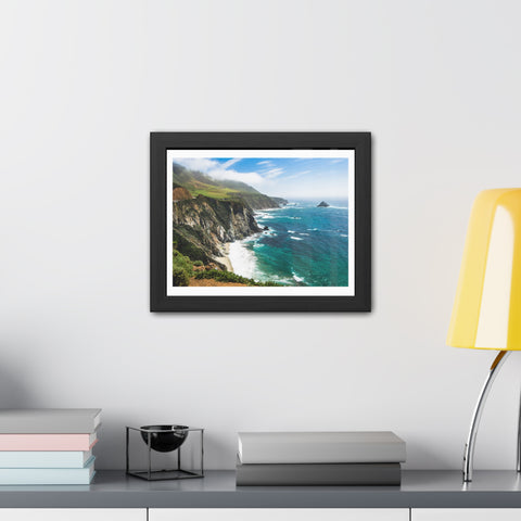 Rocky Coast - Serenity Framed Poster - Ocean View Wall Art for Beach Lovers