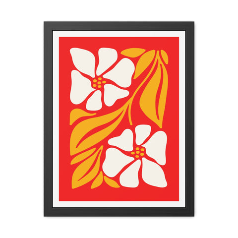 Natural Formation 12 - Vibrant Floral Framed Poster - Retro Home Decor