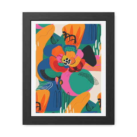 Ericsson 5 - Vibrant Floral Framed Poster - Colorful Art Print for Home Décor