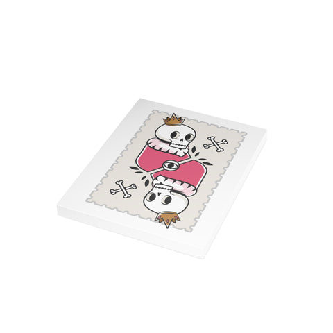 Gothic Skull & Heart Greeting Card — Valentine Greeting Card - Illustrated, Funny, Snarky, Modern