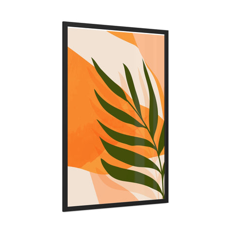 Agora 4 - Tropical Leaf Framed Poster | Modern Wall Art for Home Decor