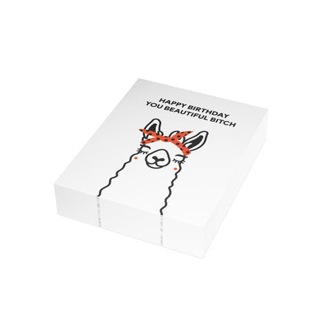 “Happy Birthday You Beautiful Bitch” Birthday Card – Birthday Greeting Card - Illustrated, Funny, Snarky, Modern