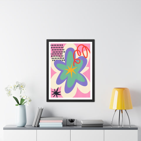 Kurian 6 - Vibrant Floral Framed Poster - Colorful Wall Art for Home Decor