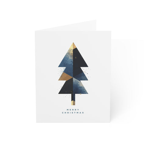 Geometric Christmas Tree Greeting Card — Christmas / Holiday Greeting Card - Illustrated, Modern