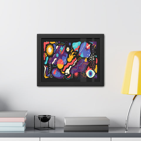 Find the Flame - Colorful Abstract Framed Posters - Vibrant Wall Art for Home Decor