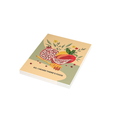 "So, I Heard There's Food" Greeting Card — Rosh Hashanah Greeting Card - Illustrated, Modern