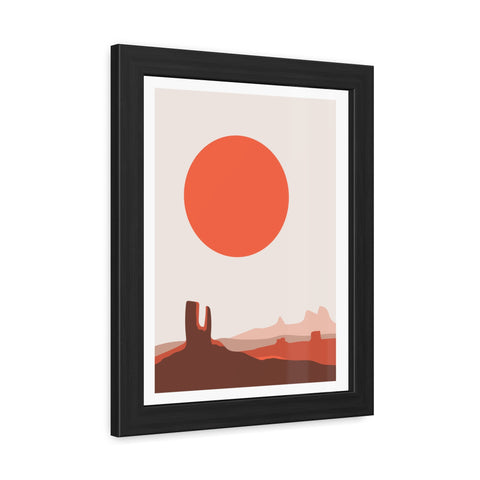 Desert Sun 3 - Desert Sunset Framed Poster - Minimalist Wall Art for Home Decor