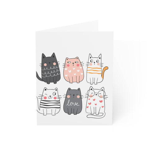 Cute Cat Blank Title (write your own) Greeting Cards — Friendship Greeting Cards - Illustrated, Funny, Snarky, Modern