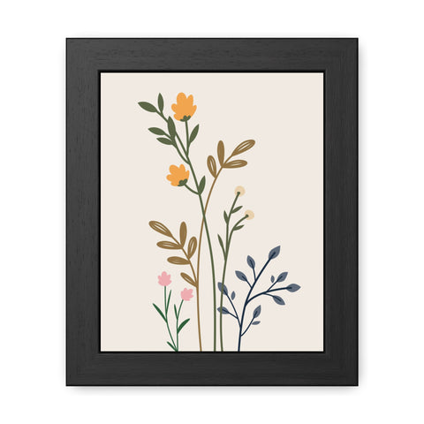 Floral Growth 2 - Botanical Framed Poster - Elegant Floral Wall Art for Home Decor