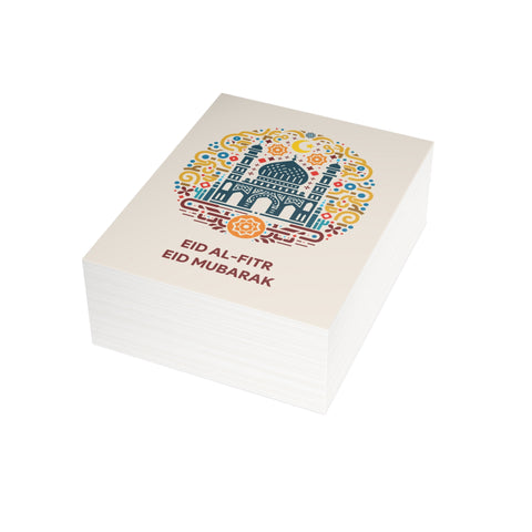 Eid Mubarak Greeting Card — Eid al-Fitr / Holiday Greeting Card - Illustrated, Modern