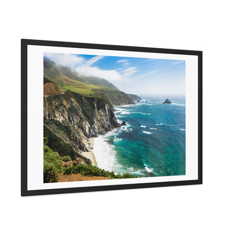 Rocky Coast - Serenity Framed Poster - Ocean View Wall Art for Beach Lovers