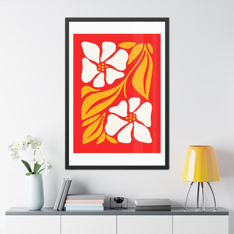 Natural Formation 12 - Vibrant Floral Framed Poster - Retro Home Decor