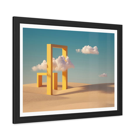 The Gate - Minimalist Desert Framed Poster - Modern Wall Art for Home Decor