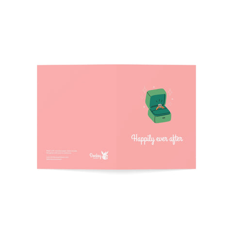 "Happily Ever After" Wedding Proposal Greeting Card — Wedding / Engagement Greeting Card - Illustrated, Funny, Snarky, Modern