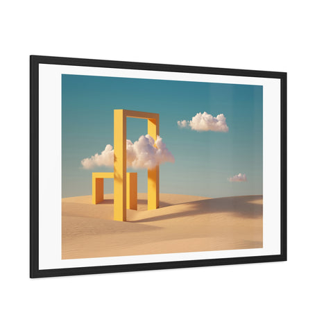 The Gate - Minimalist Desert Framed Poster - Modern Wall Art for Home Decor