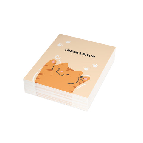 "Thanks Bitch" Greeting Card — Thank You Greeting Card - Illustrated, Funny, Snarky, Modern