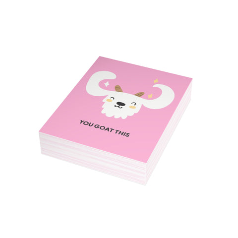 "You Goat This" Encouragement Card — Motivational / Encouragement Greeting Card - Illustrated, Funny, Snarky, Modern