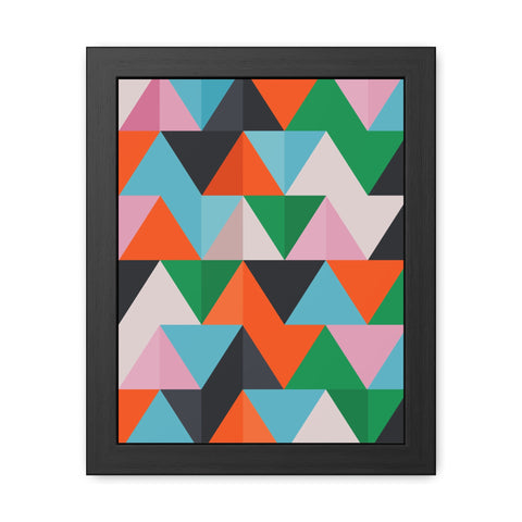 Damien 3 - Modern Geometric Framed Poster | Colorful Wall Art for Home Decor