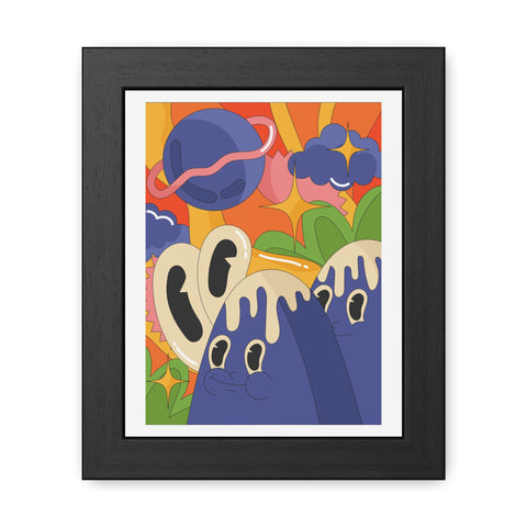 Fantasland 3 - Colorful Abstract Framed Poster - Whimsical Art for Home Decor