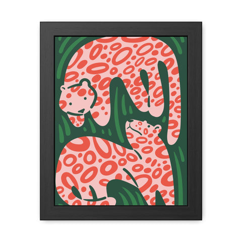 Amazon 2 - Stylish Framed Poster – Vibrant Jungle Theme with Leopard Design