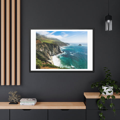 Rocky Coast - Serenity Framed Poster - Ocean View Wall Art for Beach Lovers
