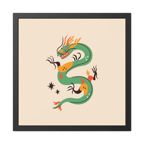 Dragon 3 - Colorful Asian Dragon Framed Poster - Wall Art for Home Décor