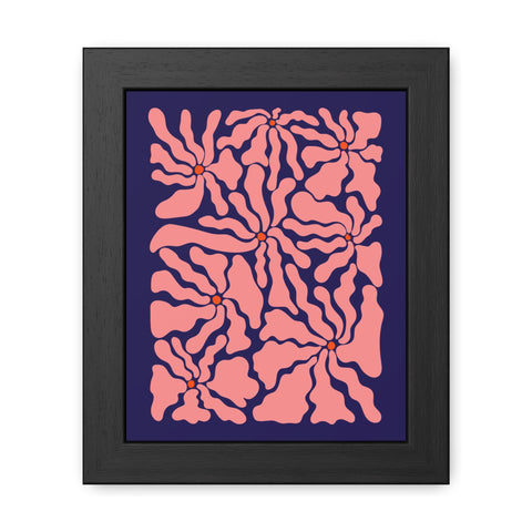 Florish 2 - Floral Abstract Framed Poster – Modern Wall Art for Home Décor