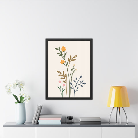 Floral Growth 2 - Botanical Framed Poster - Elegant Floral Wall Art for Home Decor