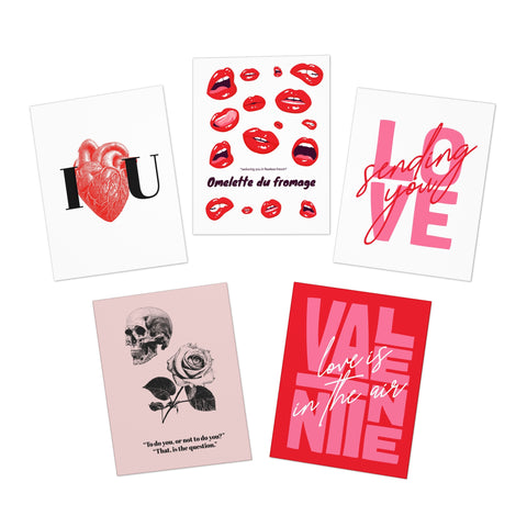 Love (set no 1) 5-Pack Variety Greeting Cards Set