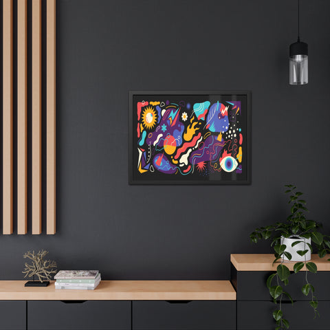 Find the Flame - Colorful Abstract Framed Posters - Vibrant Wall Art for Home Decor