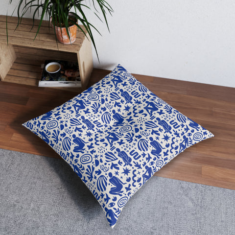 Mykonos - Tufted Floor Pillow, Square