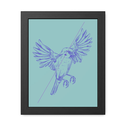 Wings 4 - Blue Bird Framed Poster - Elegant Wall Art for Home Decor