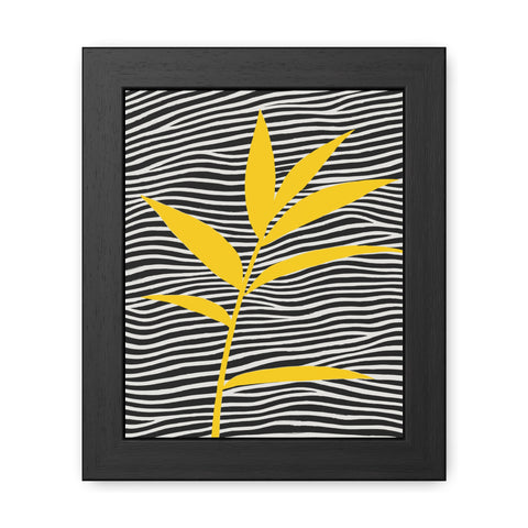 Cristobal 1 - Modern Leaf Framed Poster for Home Decor