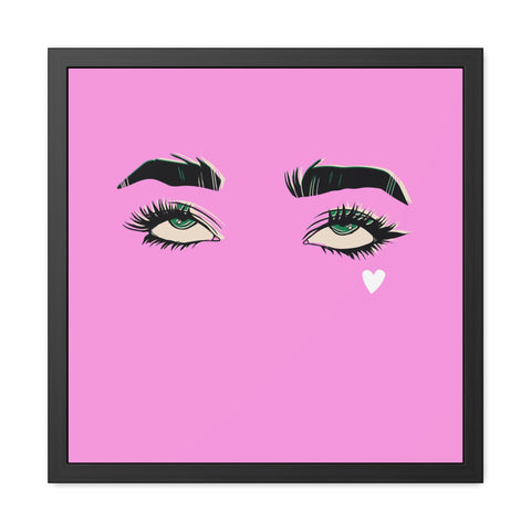 How your email finds me - Stylish Framed Poster with Eye Art - Pink Wall Decor for Modern Spaces