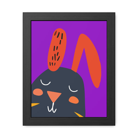 Childrana 4 - Whimsical Bunny Framed Poster - Playful Home Decor for Kids' Rooms