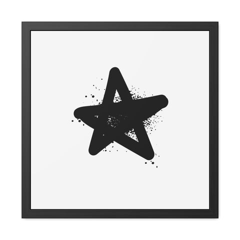 Graffiti 1 - Minimalist Star Wall Art - Framed Poster for Modern Decor