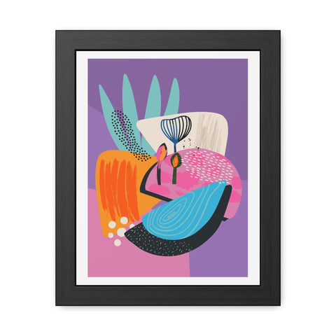 Ericsson 1 - Colorful Abstract Art Framed Poster - Modern Wall Decor for Home & Office