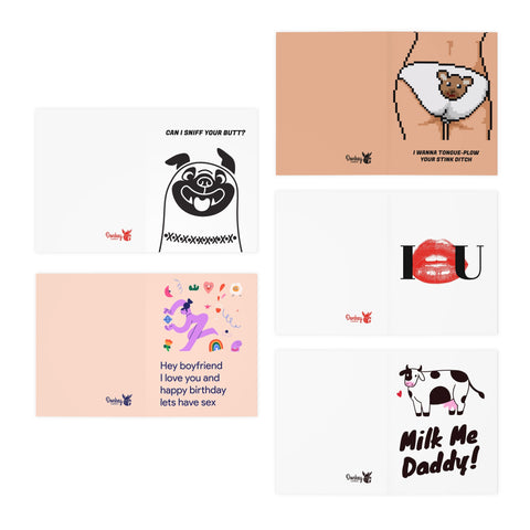 Lust n' Lovin' Cards Set - 5-Pack Variety Greeting Cards Set