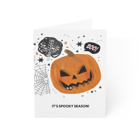 Halloween Pumpkin Greeting Card — Halloween / Holiday Greeting Card - Illustrated, Funny, Snarky, Modern