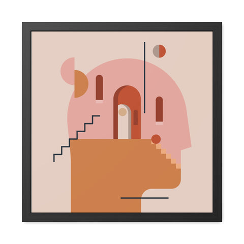 Homehead - Modern Abstract Framed Poster - Minimalist Wall Art for Home Decor