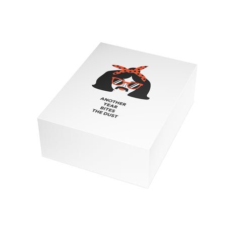 "Another Year Bites the Dust" Retro Woman Birthday Card — Birthday Greeting Card - Illustrated, Funny, Snarky, Modern