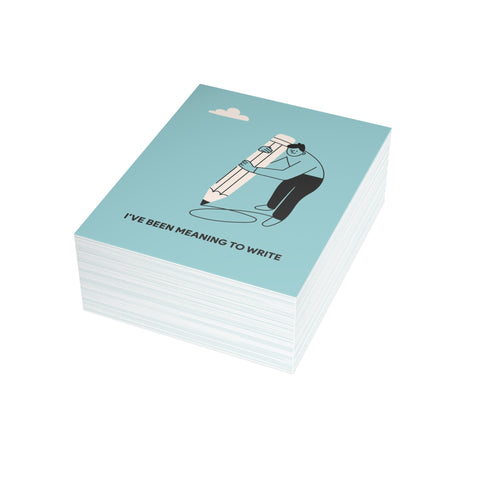 “I’ve Been Meaning to Write” Greeting Card — Thinking Of You Greeting Card - Illustrated, Funny, Snarky, Modern