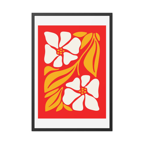 Natural Formation 12 - Vibrant Floral Framed Poster - Retro Home Decor