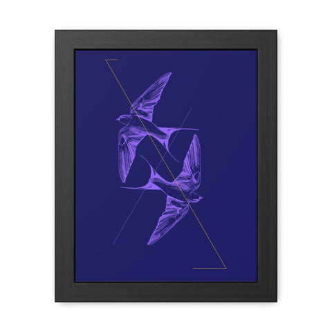 Wings 2 - Elegant Framed Bird Poster Art - Modern Decor for Nature Lovers