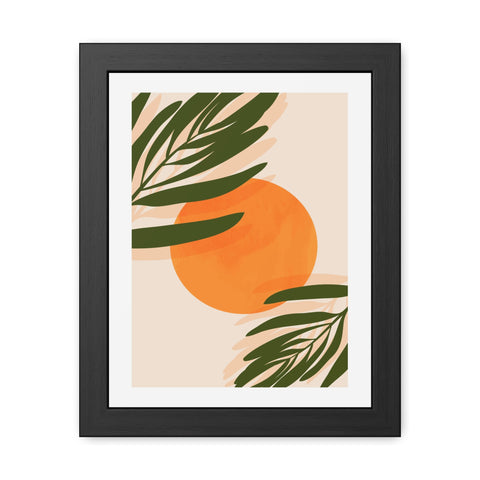 Agora 1 - Tropical Sunset Framed Poster - Modern Wall Art for Home Decor