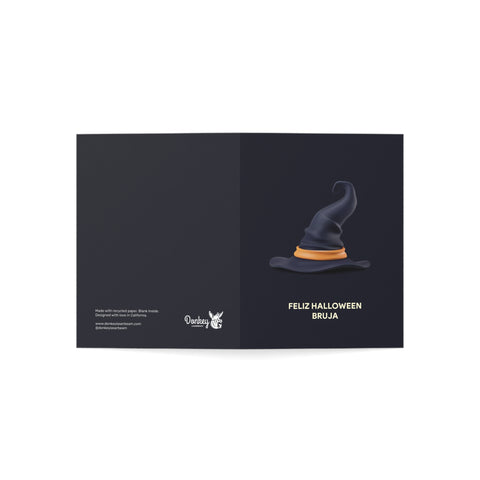 “Feliz Halloween Bruja” Halloween Greeting Card — Halloween / Holiday Greeting Card - Illustrated, Modern